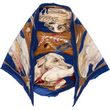 Hermès Chiens Au Rapport Plisse Silk Tuch Scarf