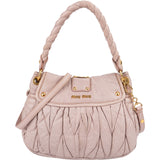 Miu Miu Matelassé Mappa Leather Small Coffer City Shoulder Bag