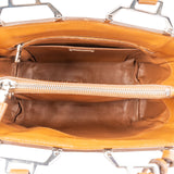 Miu Miu Bicolor Leather Madras Bicolor Tote Handbag
