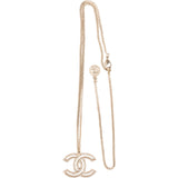 Chanel Crystal CC Emblem Dore 100th Coco Necklace