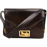 Celine Boxcalf Leather Horse Carriage Triomphe Shoulder Bag