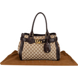 Gucci Monogram GG Canvas Leather Running Handbag