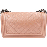 Chanel Quilted Lambskin Medium Boy Single Flap Crossbody Bag