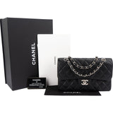 Chanel Quilted Caviar Leather Small Double Flap Shoulder Bag