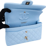 Chanel Quilted Caviar Leather Small Double Flap Shoulder Bag