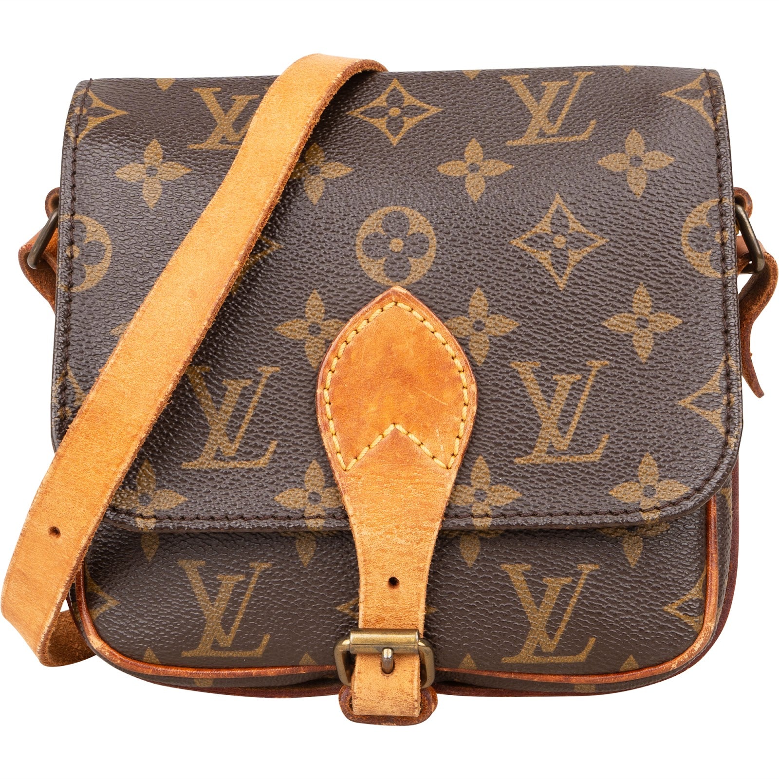 [🔄️B14 / F31] Louis Vuitton Monogram Canvas Cartouchiere PM Crossbody Bag - vintageandkickz