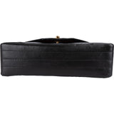 Chanel Chevron Lambskin 24K Gold Single Flap Shoulder Bag