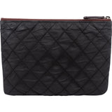 Chanel Noir Quilted CC Nylon Pouch
