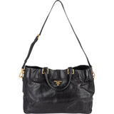 Prada Soft Calf Leather Tote Handbag