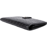 Yves Saint Laurent Croc-Embossed Leather Long Bifold Wallet