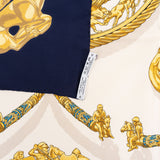 Hermès Les Cavaliers d'Or Silk 90 Scarf Tuch