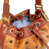 MCM Monogram Visetos Drawstring Bucket Crossbody Bag