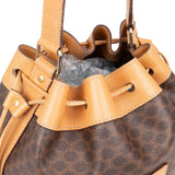 Celine Macadam Canvas Drawstring Bucket Shoulder Bag