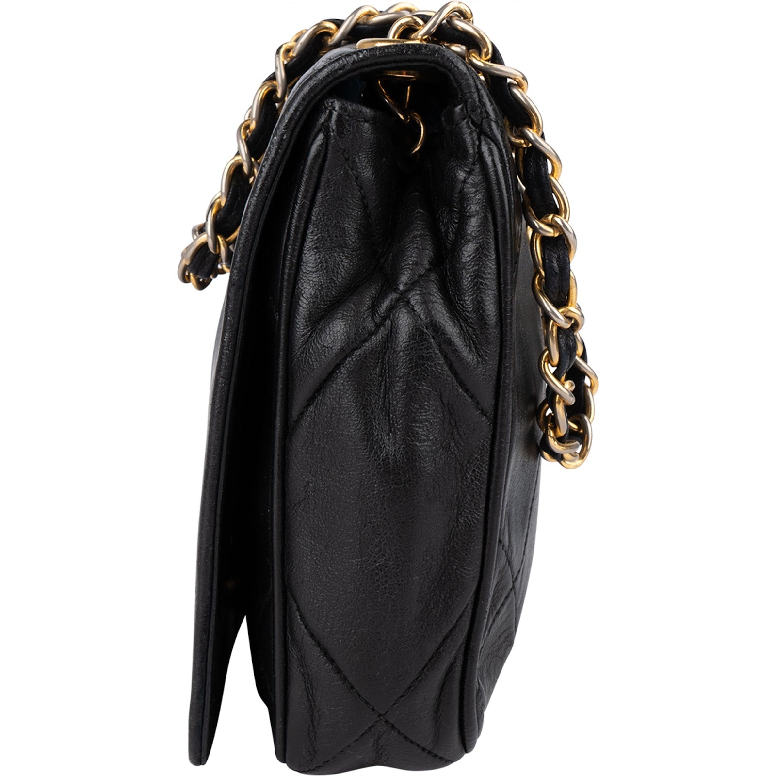 Chanel Stitching Lambskin CC Single Flap Crossbody Bag - vintageandkickz