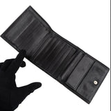 Prada Lizard Leather Triangle Bifold Wallet