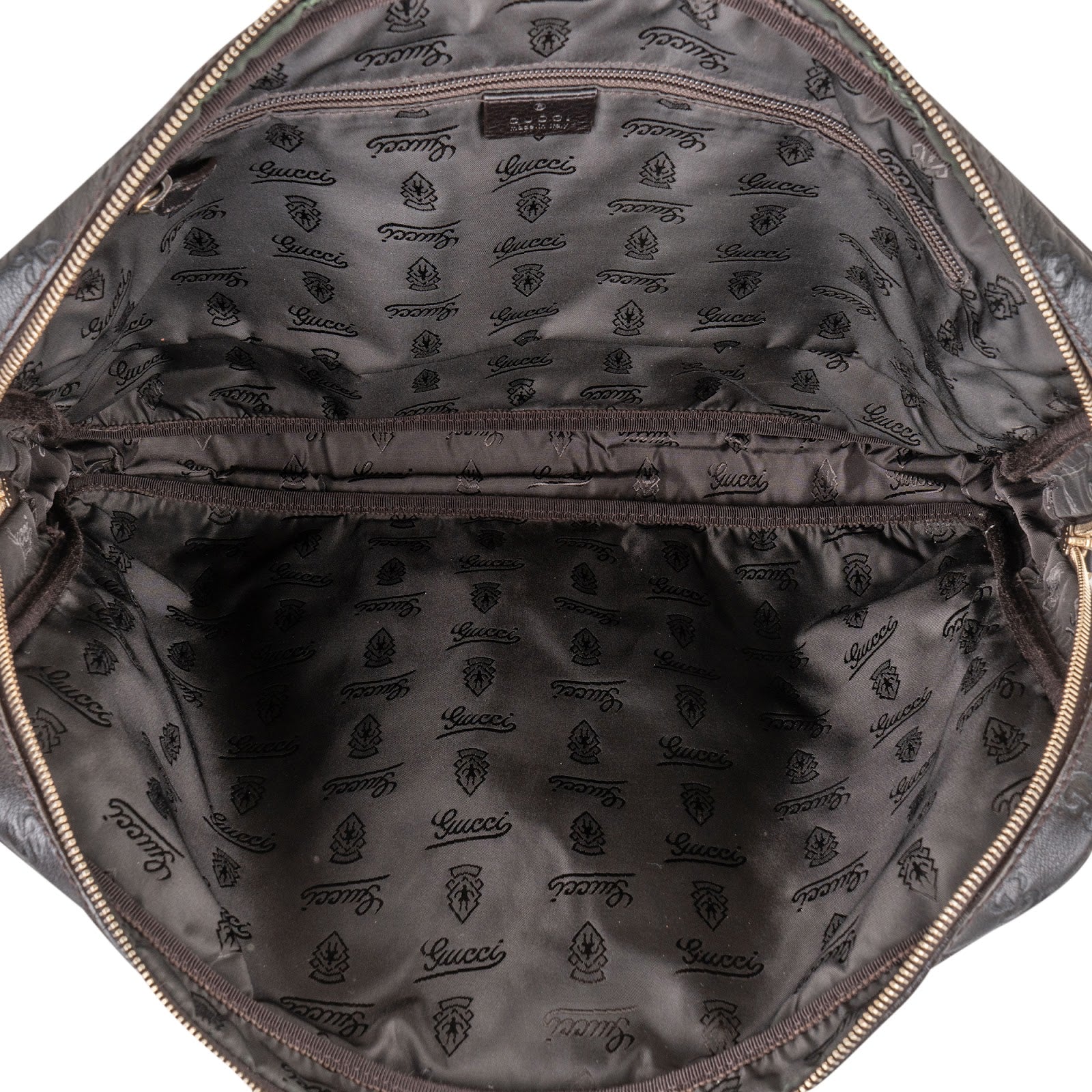 Gucci Black Guccissima Leather Business Handbag - vintageandkickz