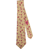 Hermès Grape Vine Printed Pattern Silk Tie Krawatte
