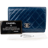 Chanel Aged Calfskin Chevron Quilted Flap Wallet