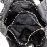 Miu Miu Black Grained Leather Knot Shoulder Bag