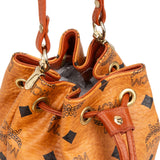 MCM Monogram Visetos Mini Drawstring Bucket Crossbody Bag