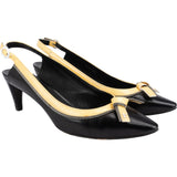 Louis Vuitton Multicolor Patent Leather Zipper Detail Slingback Pumps (37)
