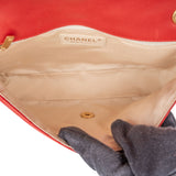 Chanel Quilted Lambskin Medium Charm Single Flap Shoulder Bag