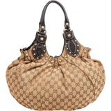 Gucci Monogram GG Canvas Pelham Studded Hobo Handbag