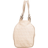 Fendi Monogram Zucca Baguette Buckle Shoulder Bag