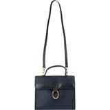 Christian Dior Navy Vintage Monogram Canvas Top Handle Handbag