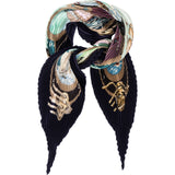 Hermès Belles Amures Plisse Silk Tuch Scarf