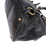 Miu Miu Vitello Lux Leather Ring Tote Handbag