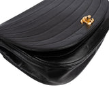 Chanel Quilted Lambskin Half Moon 24K Gold Single Flap Shoulder Bag