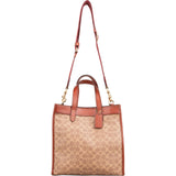 Coach Monogram Signature & Horse Carriage Canvas Field Tote Handbag