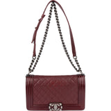 Chanel Quilted Calfskin Medium Boy Single Flap Crossbody Bag