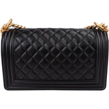 Chanel Quilted Lambskin Medium Boy Single Flap Crossbody Bag