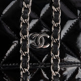 Chanel Quilted Patent Leather Wallet on Chain Crossbody Bag