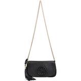 Gucci Pebbled Leather Soho Chain Tassel Crossbody Bag
