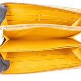 Louis Vuitton Yellow Calfskin Emblem Zippy Wallet