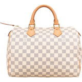 Louis Vuitton Monogram Damier Azur Speedy 30 Handbag