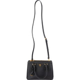 Prada Black Saffiano Leather Small Galleria Handbag