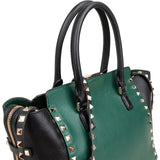 Valentino Garavani Bicolor Leather Rockstud Handbag