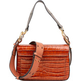 Chloé Croc-Embossed Leather C Shoulder Crossbody Bag