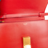 Celine Classic Red Boxcalf Leather Medium Box Crossbody Bag