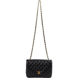 Chanel Quilted Lambskin 24K Gold Single Flap Crossbody Bag