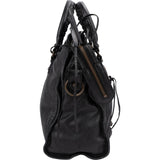 Balenciaga Black Arena Leather City Handbag