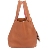 Hermès Brown Taurillon Clemence Picotin Lock 18 (PM) Handbag