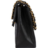 Chanel Quilted Lambskin 24K Gold Jumbo Single Flap Crossbody Bag