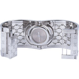 Gucci Silver Tone Twirl Bangle Reversible 112 Woman Watch