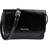 Prada Saffiano Vernice Leather Small Flap Crossbody Bag