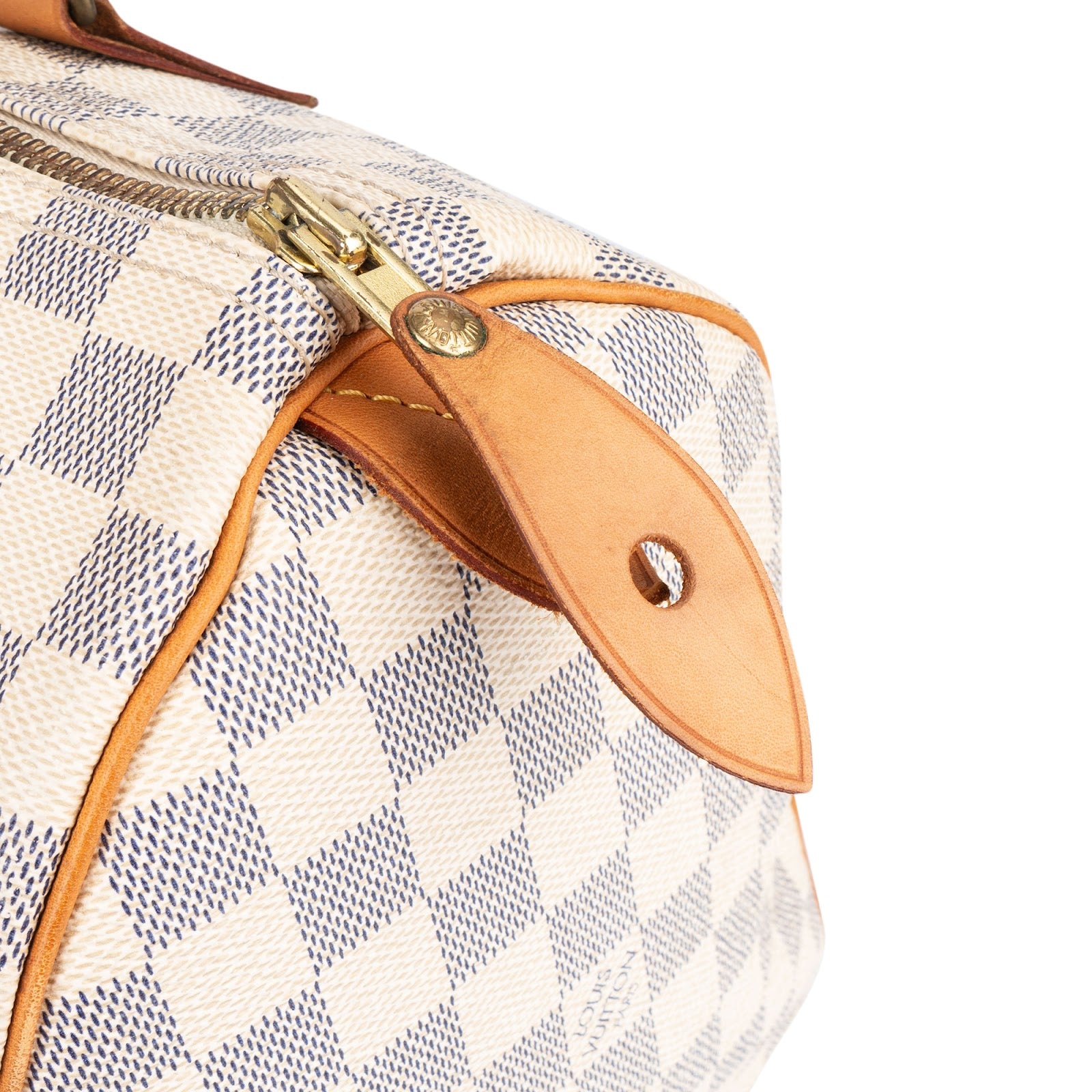 Louis Vuitton Monogram Damier Azur Canvas Speedy 30 Handbag - vintageandkickz